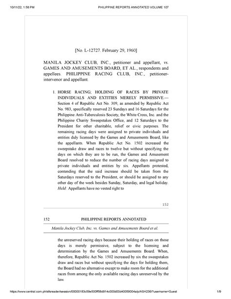 Manila Jockey Club, Inc. v. Games and Amusements Board G.R .